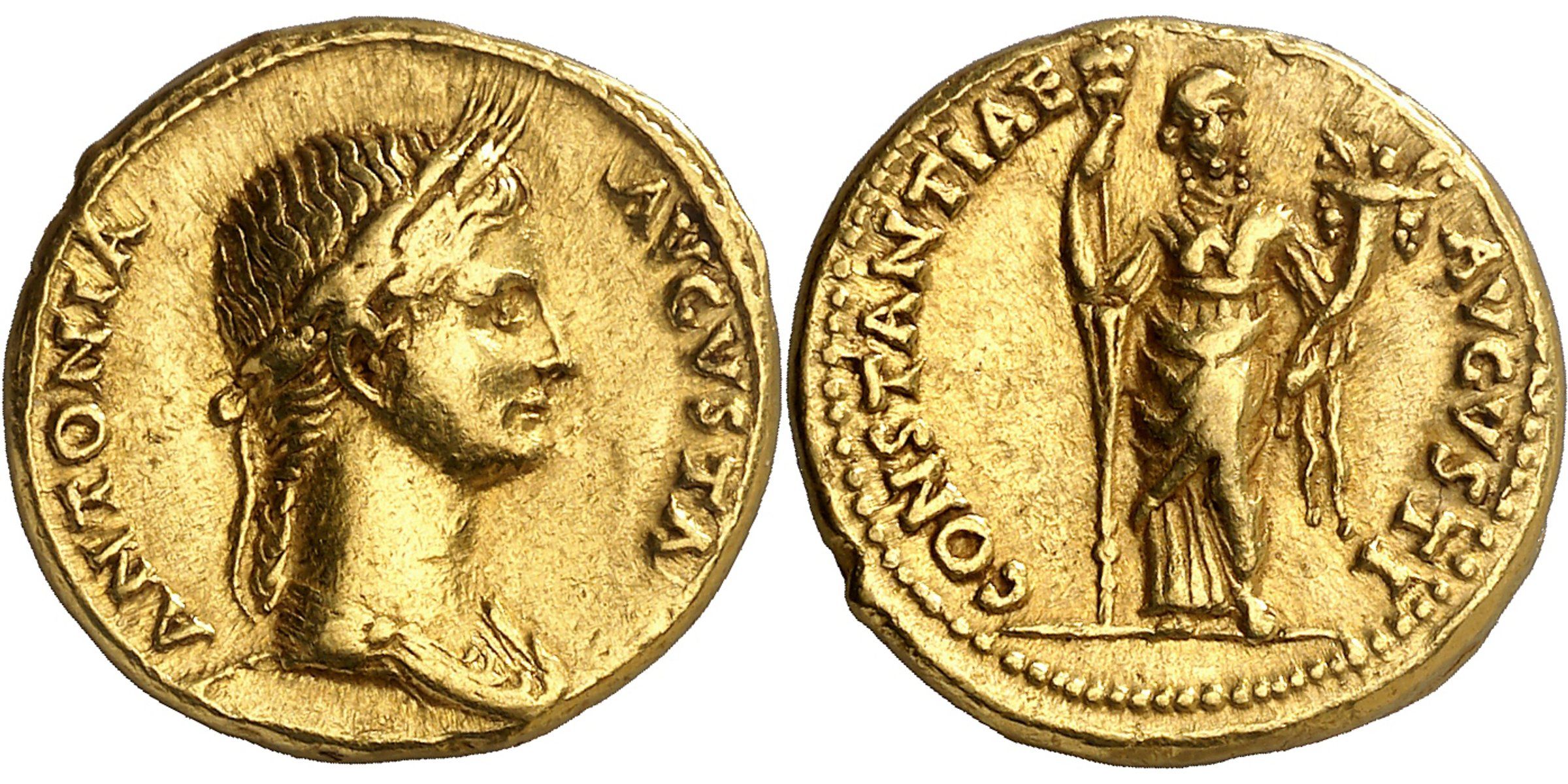 (41-42 A.D.). Antonia. Aureus. (Spink 1898) (Co...